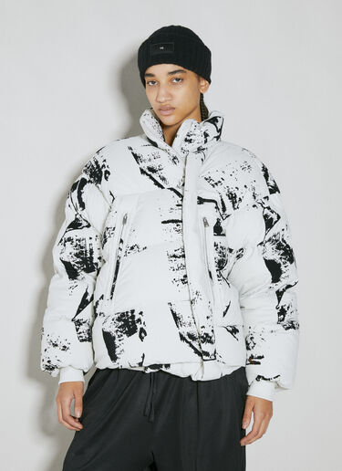 Flock-Print Padded Jacket Y-3 Flock-Print Padded Jacket White yyy0254001