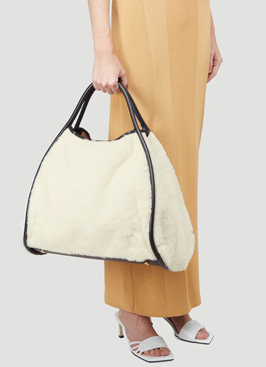Max Mara TMarin Teddy Tote Bag White max0242029