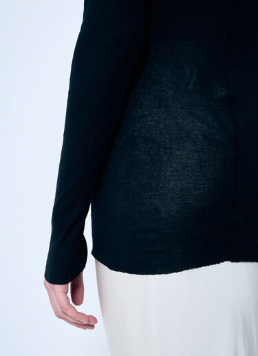 Rick Owens Rib Long Sleeve Top Black ric0259030