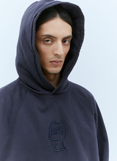 Brain Dead Logo Head Hooded Sweatshirt Black bra0154019