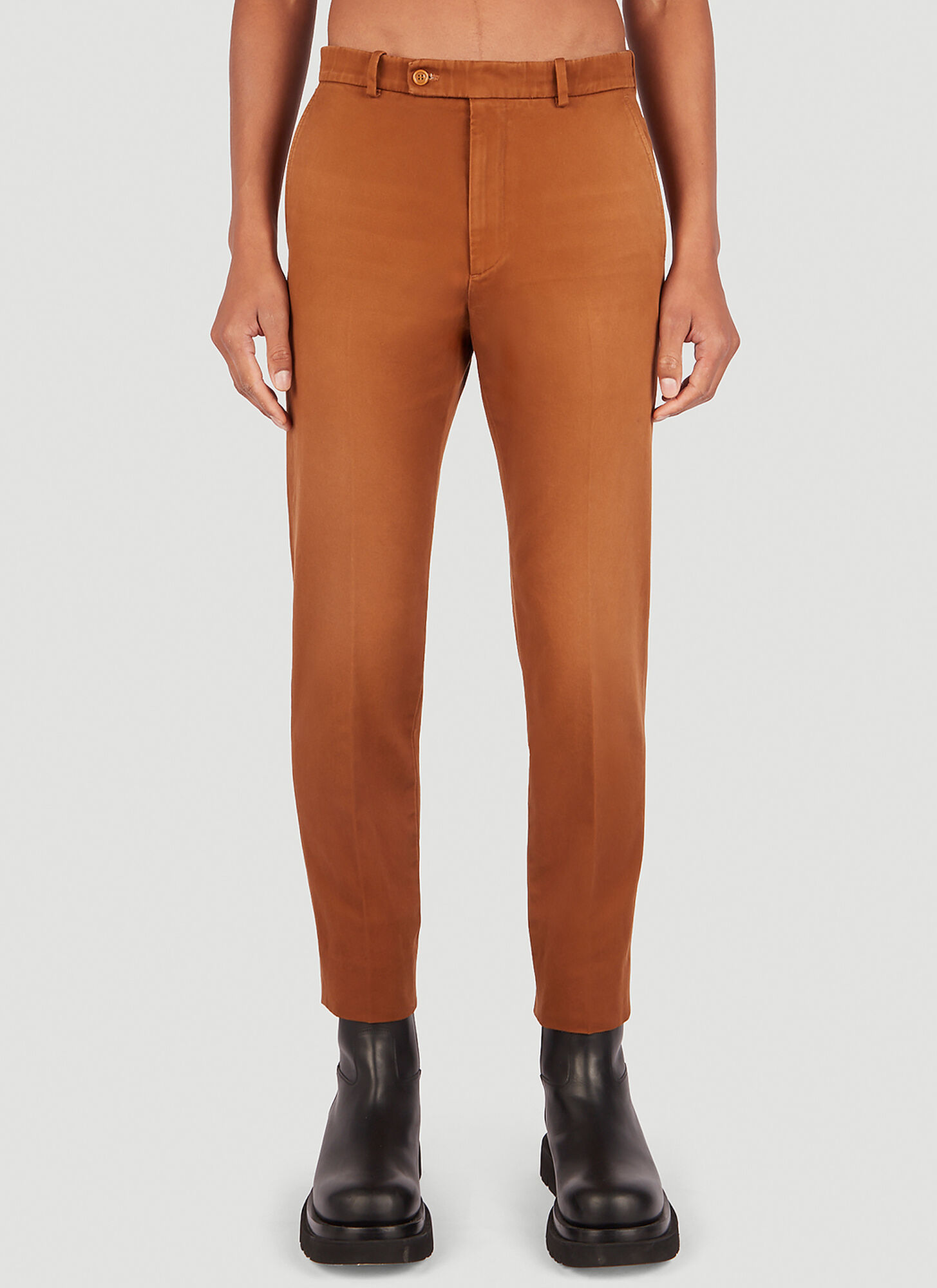 Gucci Regular Fit Pants In Brown