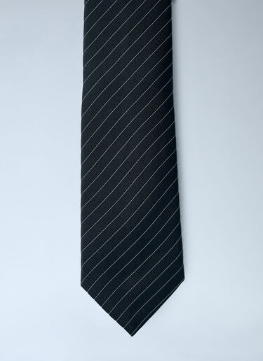 Saint Laurent Silk Satin Tie Black sla0159015