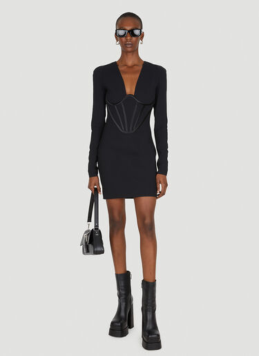 Corset Mini Dress Versace Corset Mini Dress Black vrs0250007