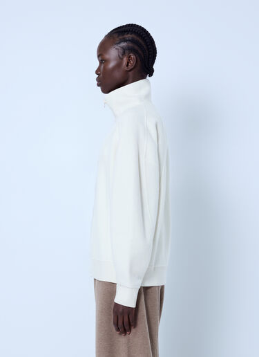 LN-CC® - Max Mara: Raglan Sleeve High-Neck Pullover - White Max Mara Raglan Sleeve High-Neck Pullover White max0266054