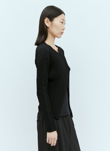 Issey Miyake 스펀지 BK/WT-28 가디건 블랙 ism0255004