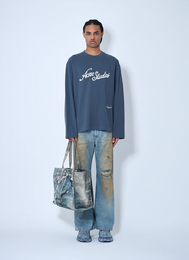 Acne Studios Logo Motif T-Shirt Grey acn0160009