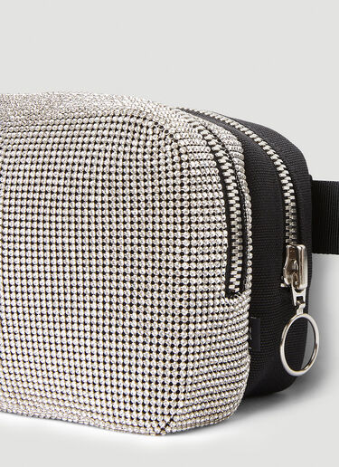 KARA Cargo Crystal Mesh Belt Bag Silver kar0250015