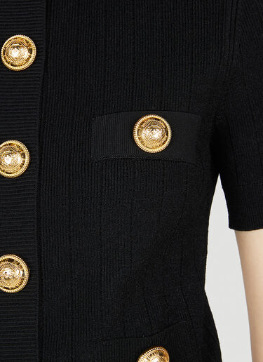 Balmain Short Sleeve Cardigan Black bln0252013