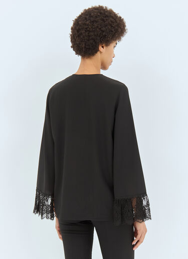 Chloé Collarless Fluid Blouse Black chl0258008