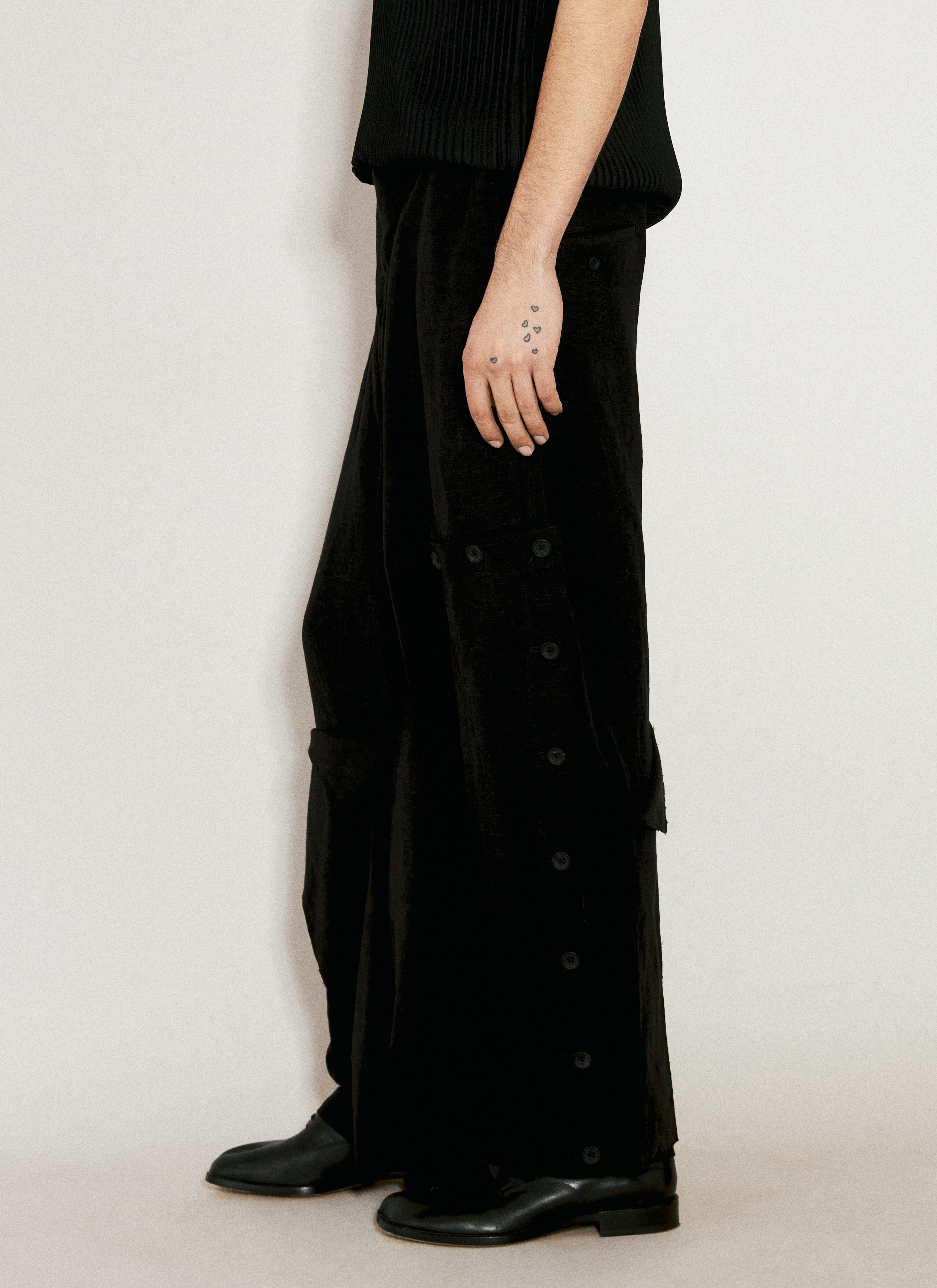 激安通販新作 Men's' Yamamoto Yohji Z-Deco LN-CC® | Black in Pants Wide パンツ