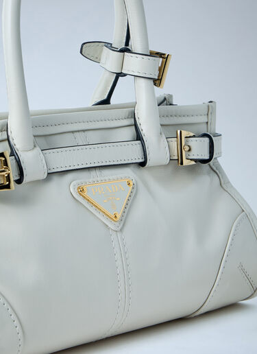 Prada Mini Bonnie Leather Handbag White pra0263016