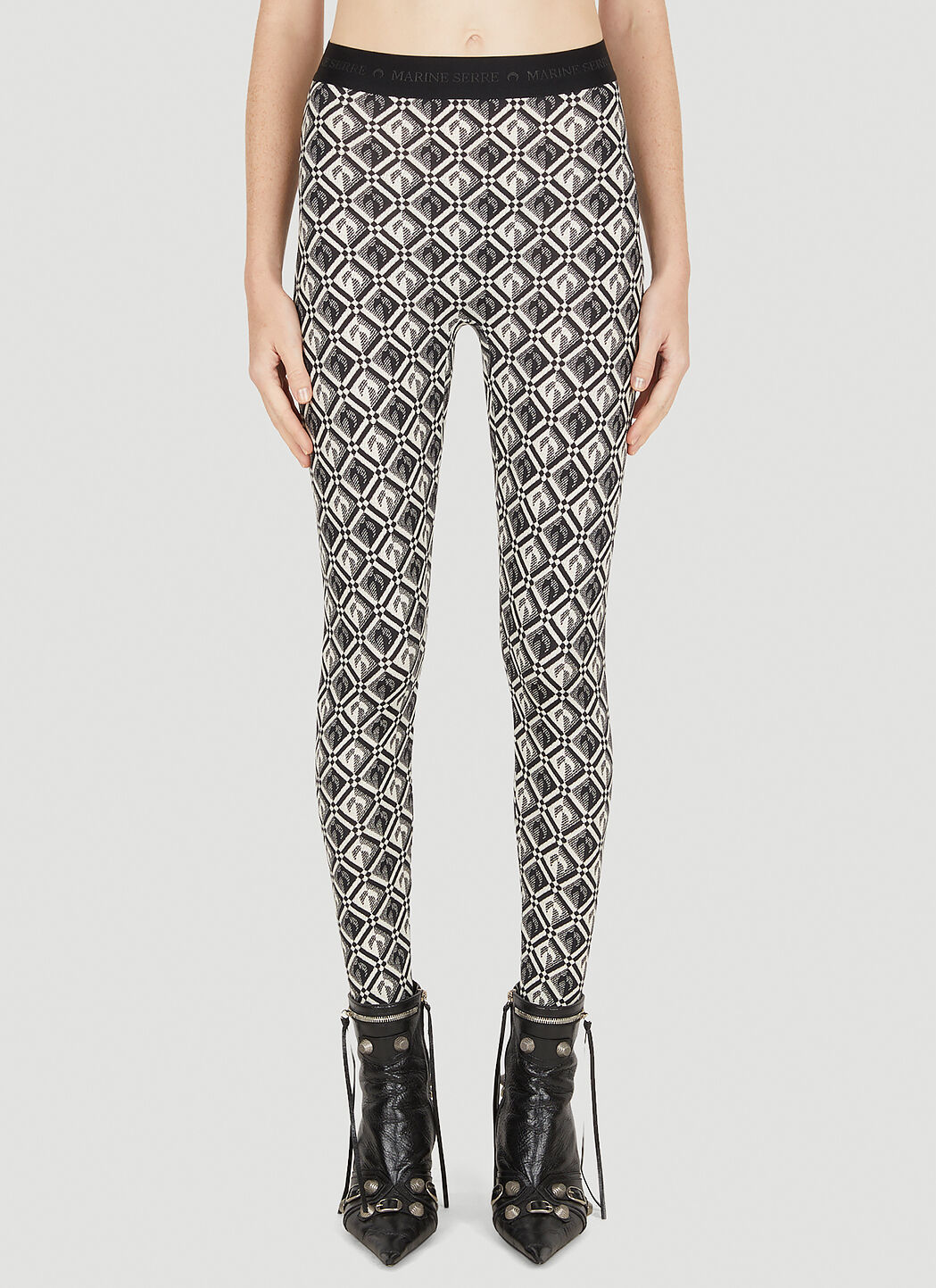 Marine Serre Moon Diamond Leggings in Black LN CC