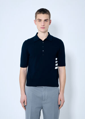 Thom Browne Knit Rugby Jersey Short Sleeve Top Grey thb0159002