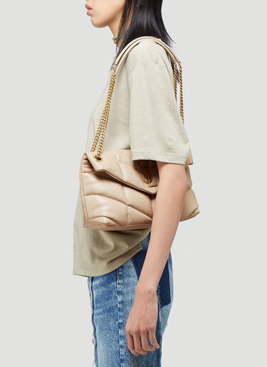 Saint Laurent Loulou 松软小号单肩包 米色 sla0243054