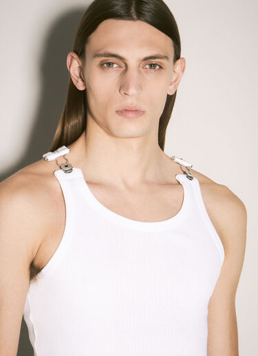 Jean Paul Gaultier 오버올 버클 탱크탑 화이트 jpg0359002