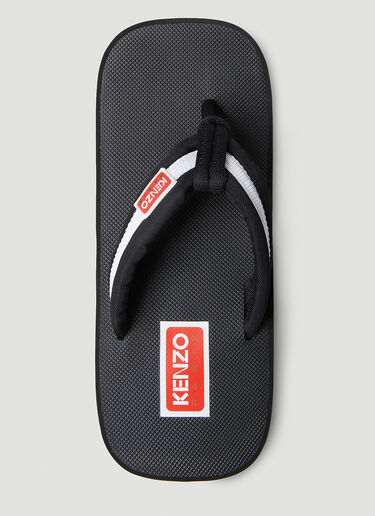 Kenzo 로고 패치 플립플롭 블랙 knz0252049