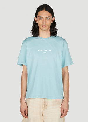 Guess USA Vintage Logo T-Shirt Blue gue0152008