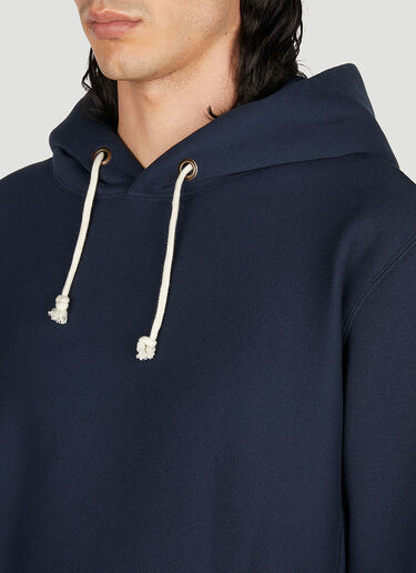 Champion Logo Embroidered Hooded Sweatshirt Dark Blue cha0152007