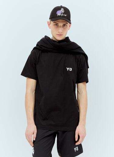 Y-3 x Real Madrid 로고 프린트 베이스볼 캡 블랙 rma0156013