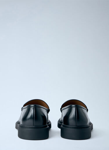 Jil Sander Brushed Leather Loafers Black jil0165010