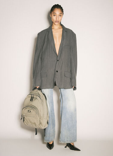 Balenciaga Distressed Backpack Green bal0258007