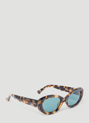 타원형 선글라스 Dries Van Noten 타원형 선글라스 브라운 vns0353002