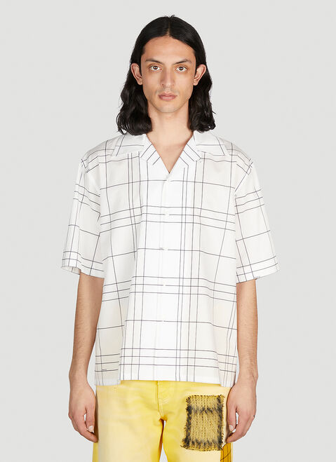 Marni チェック半袖チェックシャツ ブラック mni0154010