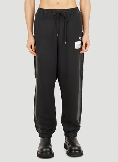 Maison Mihara Yasuhiro Painted Side Track Pants Black mmy0150004