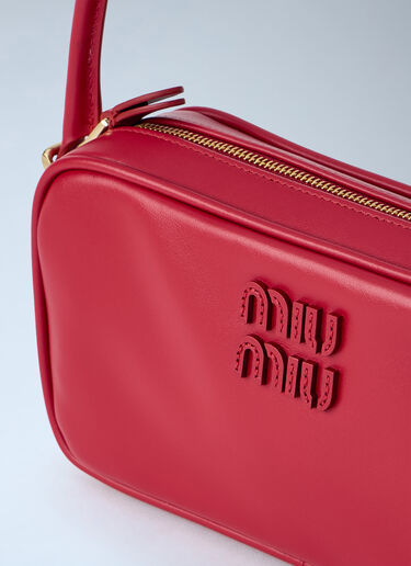 LN-CC® - Miu Miu: Leather Shoulder Bag - Red Miu Miu Leather Shoulder Bag Red miu0264212