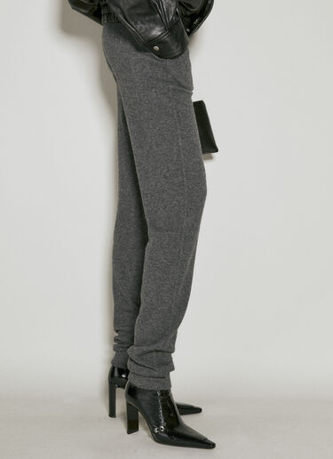 Saint Laurent High-Rise Cashmere Leggings Grey sla0254002