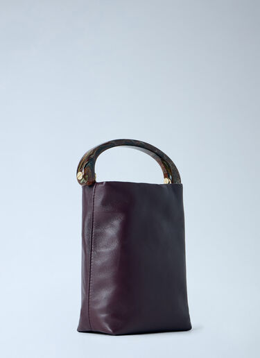 Dries Van Noten Small Leather Top- Handle Handbag Purple dvn0266031