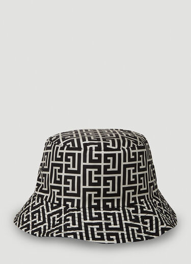 Monogram Bucket Hat Balmain Monogram Bucket Hat Black bln0151054