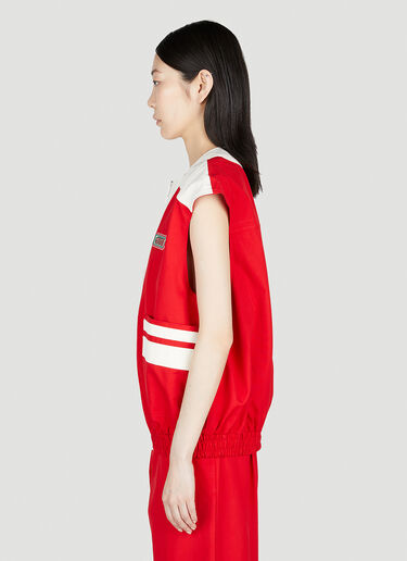 Gucci Logo Patch Gilet Track Jacket Red guc0253041