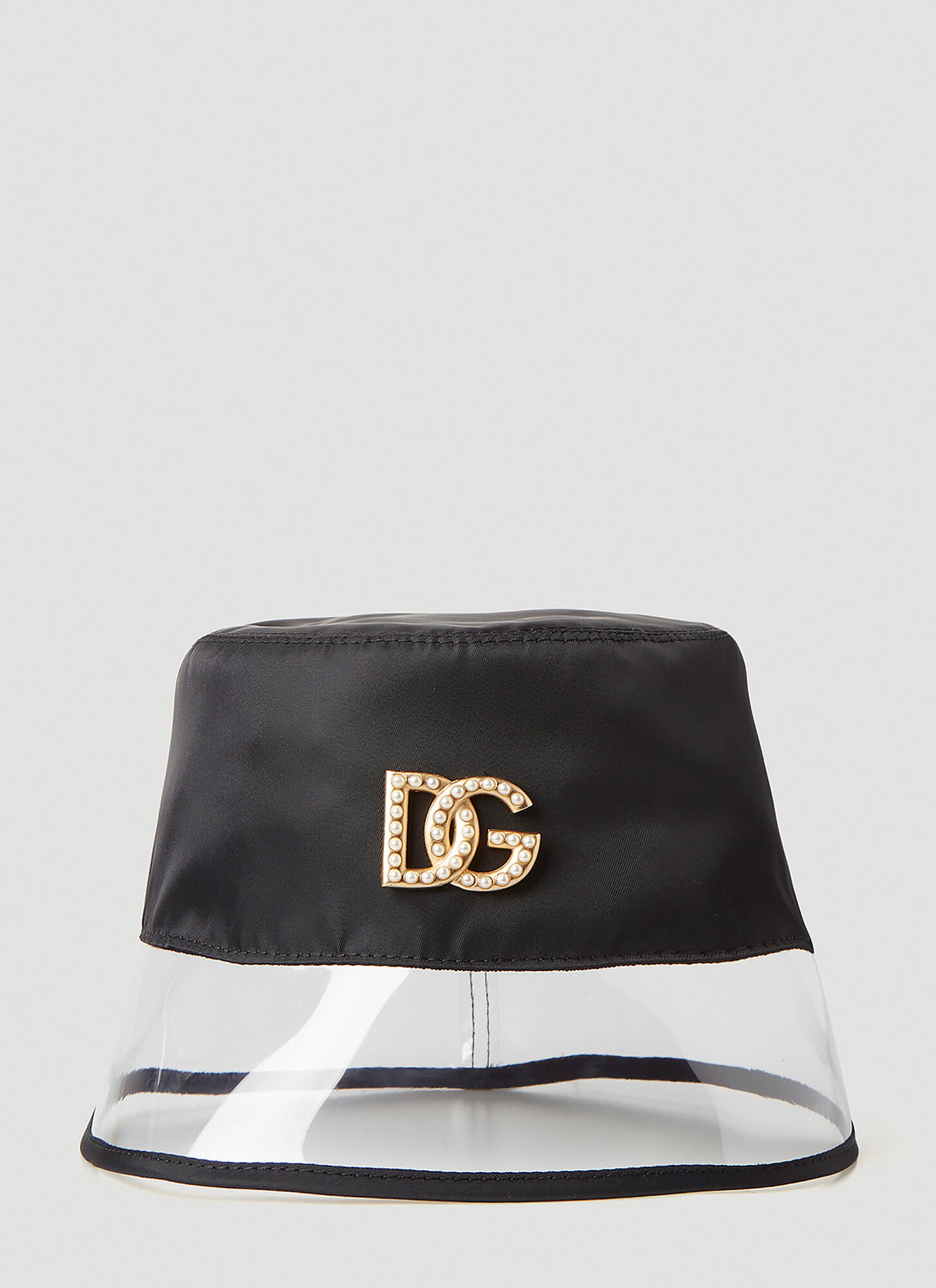 Shop Dolce & Gabbana Embellished Logo Bucket Hat In Black