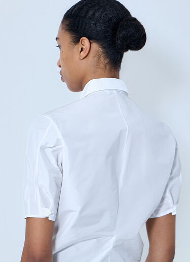 Jil Sander Short Sleeve Cotton Poplin Shirt White jil0264032