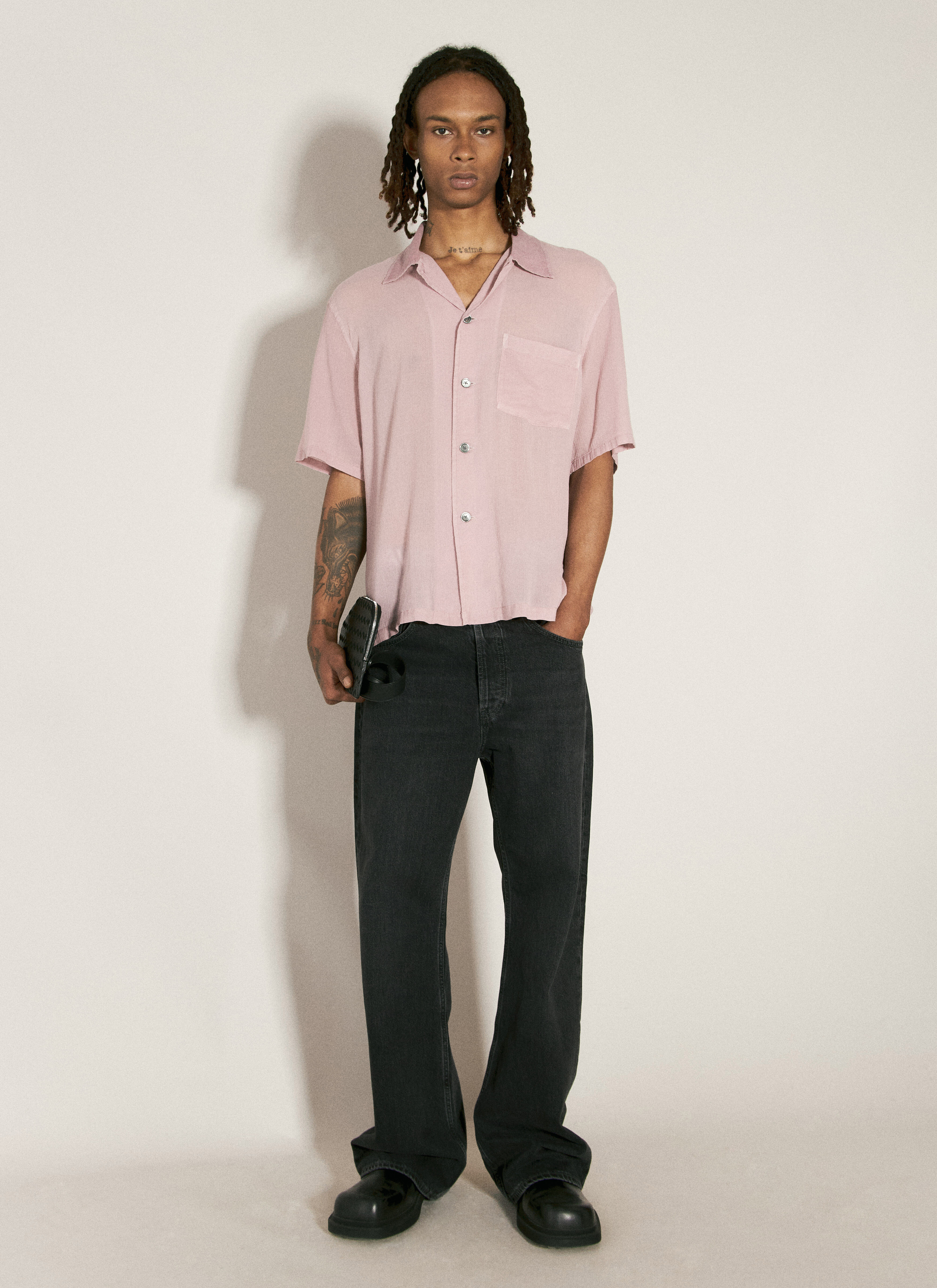 Our Legacy Men's' Crinkle Box Shirt in Lilac | LN-CC®