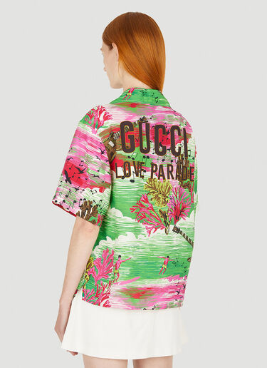 Gucci Love Parade Music Ocean Bowling Shirt Green guc0250088