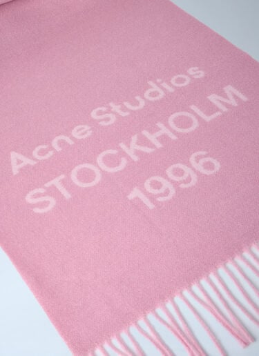 Acne Studios Wool Fringe Scarf Pink acn0163015