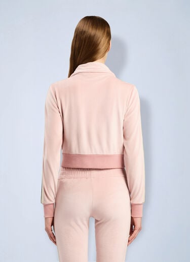 Palm Angels Logo Chenille Crop Track Jacket Pink pma0264234