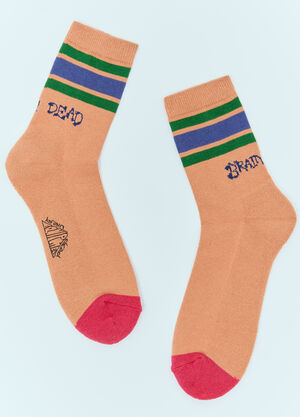 Gallery Dept. Logo Striped Quarter Socks White gdp0160027