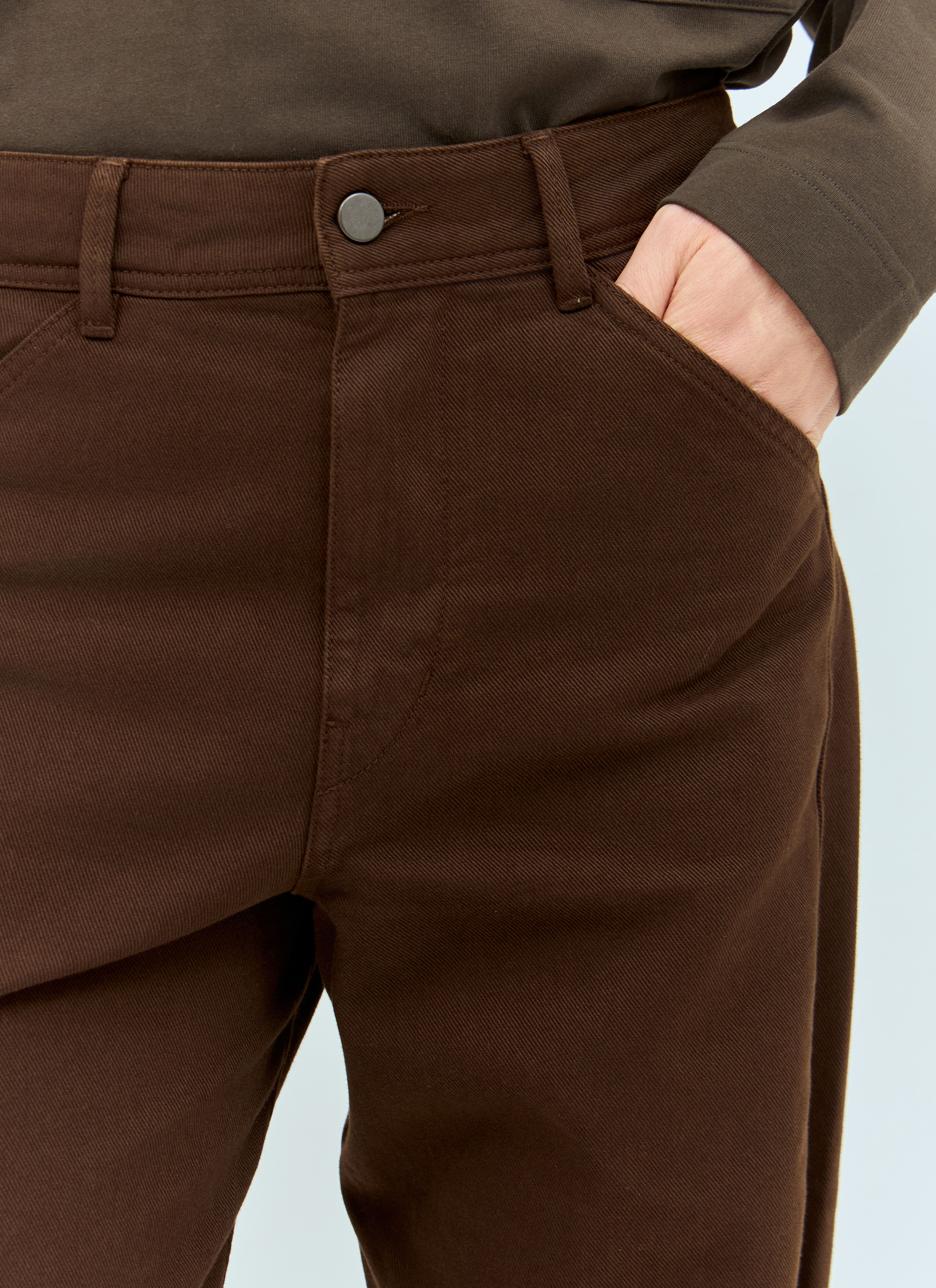 Lemaire Men's' Twisted Workwear Pants in Brown | LN-CC®
