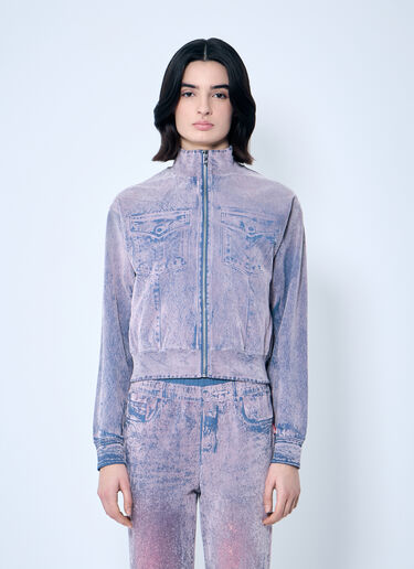 Diesel F-Slitly Zip-Up Sweatshirt Pink dsl0259009