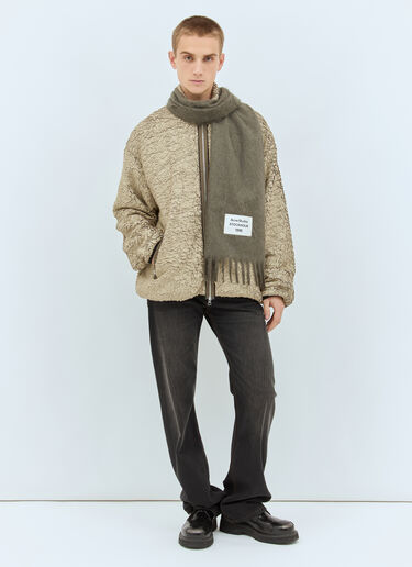 Acne Studios Skinny Fringe Alpaca Scarf Grey acn0158026