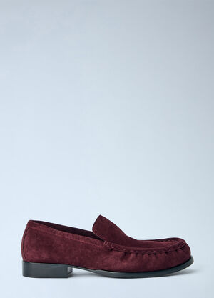 Dries Van Noten Suede Finish Loafers Burgundy dvn0265030