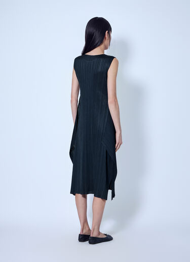 LN-CC® - Pleats Please Issey Miyake: September Pleated Midi Dress - Black Pleats Please Issey Miyake September Pleated Midi Dress Black plp0266027
