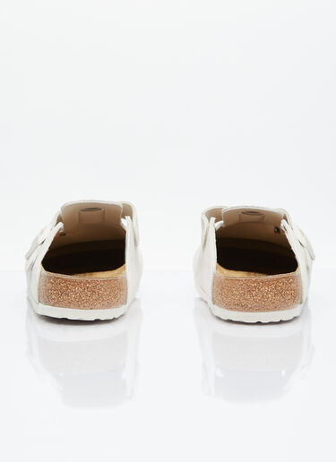 Birkenstock 보스턴 스웨이드 슬립온 슈즈 화이트 brk0352004