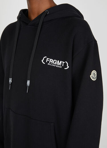 7 Moncler FRGMT Hiroshi Fujiwara Logo Embroidery Hooded Sweatshirt Black mfr0351004