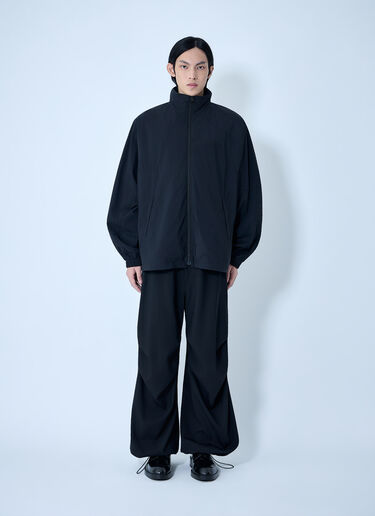 MM6 Maison Margiela High-Neck Zip-Up Jacket Black mmm0163012