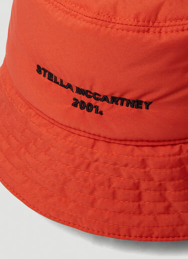 Stella McCartney 로고 자수 버킷 햇 오렌지 stm0250047