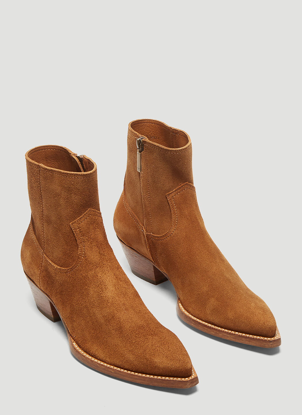 Saint laurent lukas suede ankle boots top
